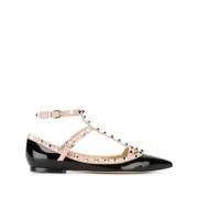 Platte schoenen met studs Valentino Garavani , Black , Dames