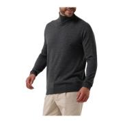 Heren Roll Neck Pullover Sweater Profuomo , Gray , Heren