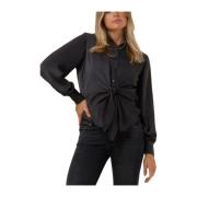Dames Blouses Hilomw Knot Blouse My Essential Wardrobe , Gray , Dames