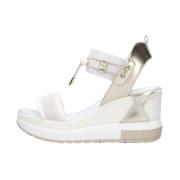 Witte Sandalen voor Trendy Zomerlook Nerogiardini , White , Dames