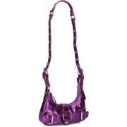 Paarse Metallic Schoudertas Palma Núnoo , Purple , Dames