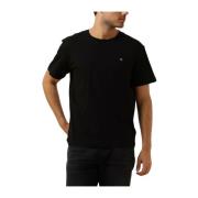 Heren Polo T-shirt met Geborduurd Badge Calvin Klein , Black , Heren