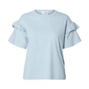 T-Shirts Selected Femme , Blue , Dames