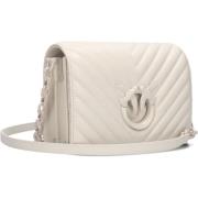 Love Click Mini Schoudertas Pinko , White , Dames