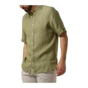 Pigment Dyed Linnen Shirt Tommy Hilfiger , Green , Heren