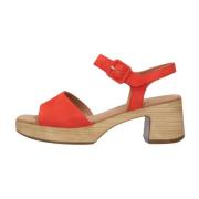 Oranje Suède Sandalen met Blokhak Gabor , Orange , Dames