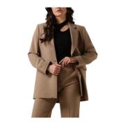 Relaxed Camel Blazer Selected Femme , Brown , Dames