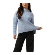 Blauwe Gebreide Pullover voor Vrouwen Selected Femme , Blue , Dames