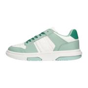 Groene Lage Skate Sneakers Tommy Jeans , Green , Dames