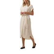 Dames Jurken Objsanne Adil Shirt Dress Object , Beige , Dames