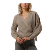 Wrap Cardigan Beige Object , Beige , Dames