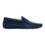 Blauwe Suède Loafers Tod's , Blue , Heren