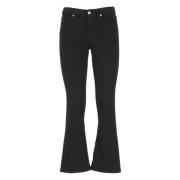 Zwarte Katoenen Jeans met Juweelknoop Dondup , Black , Dames
