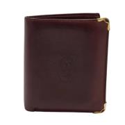 Pre-owned Leather wallets Cartier Vintage , Brown , Heren