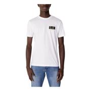 Wit Katoenen T-shirt Korte Mouw Emporio Armani EA7 , White , Heren