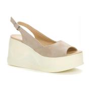 Beige Casual Platte Sandalen Vrouwen Grunberg , Beige , Dames