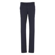 Blauwe Geruite Slim Fit Broek Incotex , Blue , Heren