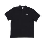 Essential Pique Polo Shirt Zwart/Wit Nike , Black , Heren