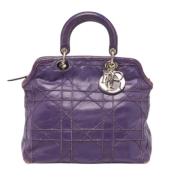 Pre-owned Leather totes Dior Vintage , Purple , Dames