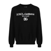 Lange Mouw Crewneck Sweatshirt Dolce & Gabbana , Black , Heren