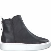 Klassieke zwarte leren enkellaarsjes Tamaris , Black , Dames