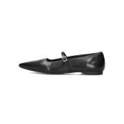 Zwarte Leren Ballerina's Hermine Vagabond Shoemakers , Black , Dames