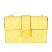 Pre-owned Leather pouches Fendi Vintage , Yellow , Dames