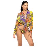EthnicStyle Cashmere Crop Shirt Cover Up 4Giveness , Multicolor , Dame...