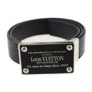 Pre-owned Leather belts Louis Vuitton Vintage , Black , Dames