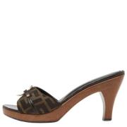 Pre-owned Canvas sandals Fendi Vintage , Brown , Dames