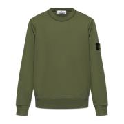 Sweatshirt met logo patch Stone Island , Green , Heren