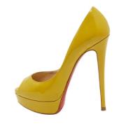 Pre-owned Leather heels Christian Louboutin Pre-owned , Green , Dames