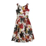 Bloemenprint Linnen Jurk Samantha Sung , Multicolor , Dames