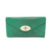 Pre-owned Leather wallets Mulberry Pre-owned , Green , Dames