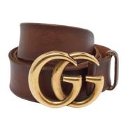 Pre-owned Leather belts Gucci Vintage , Brown , Dames