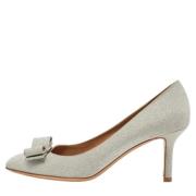 Pre-owned Fabric heels Salvatore Ferragamo Pre-owned , Gray , Dames