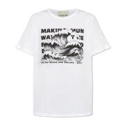 Bedrukt T-shirt Munthe , White , Dames