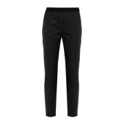 Zwarte Katoenen Poplin Slim Fit Broek Ermanno Scervino , Black , Dames