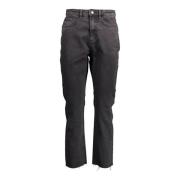 Zwarte Geborduurde Denim Jeans voor Vrouwen Desigual , Black , Dames