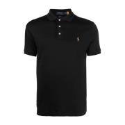 Zwarte Gebreide Polo Shirt Polo Ralph Lauren , Black , Heren