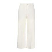 Hoge Taille Flare Crop Broek Polo Ralph Lauren , White , Dames