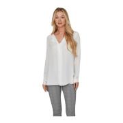 Lucy Lange Mouw Shirt Vrouwen Vila , White , Dames