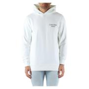 Katoenen hoodie met logoprint Calvin Klein Jeans , White , Heren