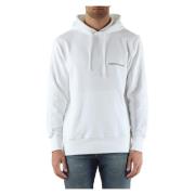 Katoenen hoodie met logoprint Calvin Klein Jeans , White , Heren