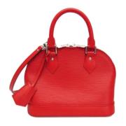 Pre-owned Leather handbags Louis Vuitton Vintage , Red , Dames