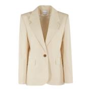 Stijlvolle Tailored Jacket Maison Kitsuné , Beige , Dames