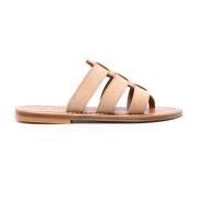 Beige Caged Sandalen Ronde Neus K.jacques , Beige , Dames