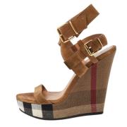 Pre-owned Canvas sandals Burberry Vintage , Brown , Dames