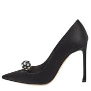 Pre-owned Satin heels Dior Vintage , Black , Dames