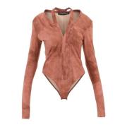 Tie-Dye Lange Mouwen Bodysuit Y/Project , Pink , Dames